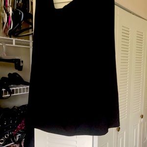 Black elastc waste aline skirt